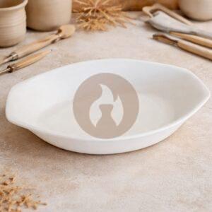 Fuente / Bandeja Ovalada Cecilia - Bizcocho