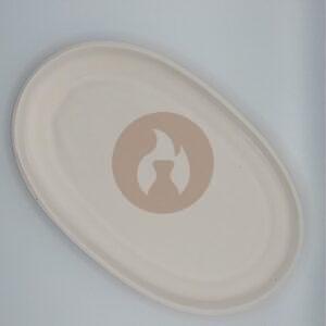 Plato oval - Molde simple - 2 taceles (Colada común)