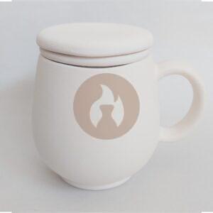 Taza Malena + Tapa + Infusor en Bizcocho