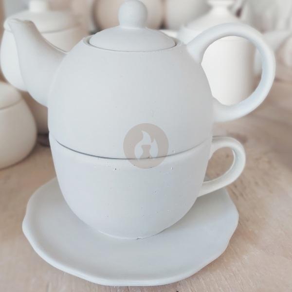 Te para uno / Tea for One - 3 Taceles - 4 Moldes: Plato, Tetera, Taza y Tapa - Imagen 2