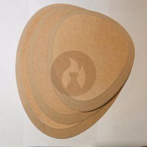 Platos irregulares contramolde de fibrofácil varias medidas