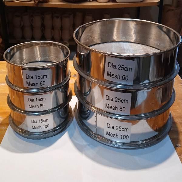 Tamiz de Acero Galvanizado para Cerámica de 15 cm y 25 cm de diámetro