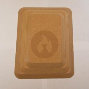 Bandejas Rectángulares (puntas redondas) contramolde de Fibrofácil