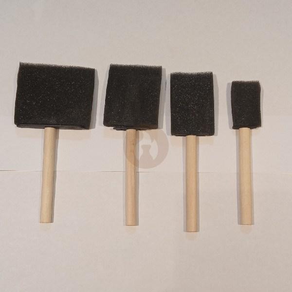 Set de Pinceles de Esponja (por 4 Unidades en Varios Tamaños)