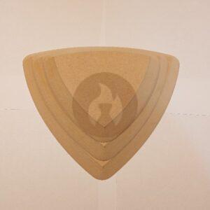 Platos Triángulares contramoldes de Fibrofácil