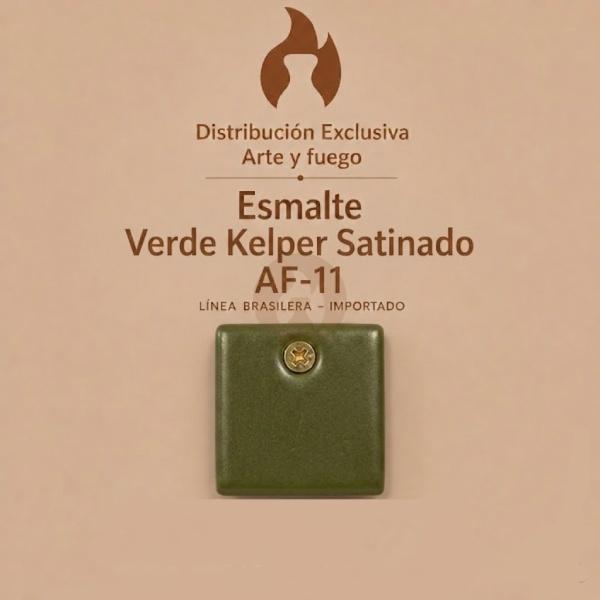 Esmalte Verde Kelper Satinado AF-11 IMPORTADO para baja temperatura.