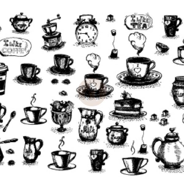 Transfer Cerámico Té y Cafe 20 x 29 cm
