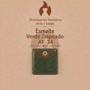 Esmalte Verde Jaspeado Brillante AF-34 IMPORTADO para baja temperatura