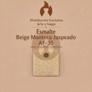 Esmalte Beige Manteca Jaspeado AF-35 IMPORTADO para baja temperatura