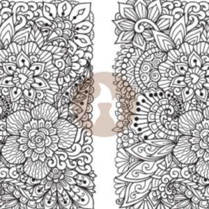 Transfer Cerámico Duo flores Varios Colores 20 x 29 cm