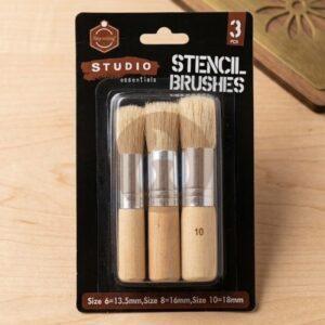 Set de 3 Pinceles para Estarcido (Stencil)